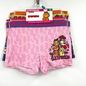 Garfield 4pk girlshorts handcraft athletic underwear cartoon boy shorts undie 10